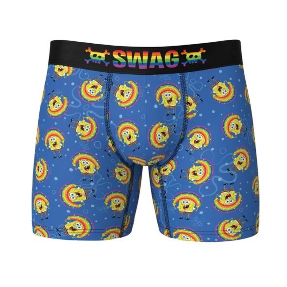 Swag Spongebob Squarepants Men's Rainbow Boxer Brief - Large